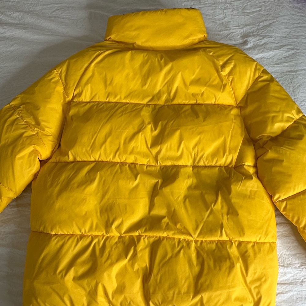 Express Yellow Down puffer jacket size Large - image 16